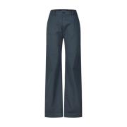 Broek met rechte snit en kleurrijke stiksels Mason's , Blue , Dames