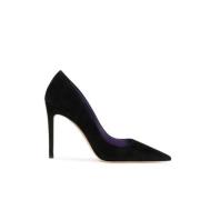 Zwarte Fluweel Stiletto Pump Paris Texas , Black , Dames