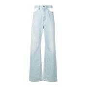 Wijde Pijp Cut-Out Jeans Maison Margiela , Blue , Dames