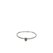 Zilveren Skull Charm Armband Alexander McQueen , Gray , Heren