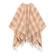 Stijlvolle Jas met Capuchon Burberry , Beige , Dames