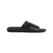 Nero Slide Sandalen Giorgio Armani , Black , Heren