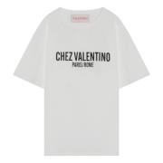 Korte mouwen ronde hals T-shirt Valentino Garavani , White , Heren