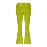 Corduroy Flare Broek Elegant Model Nine In The Morning , Green , Dames