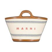 Tropicalia Schoudertas met Logo Marni , Beige , Dames