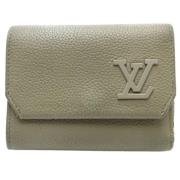 Pre-owned Leather wallets Louis Vuitton Vintage , Gray , Dames