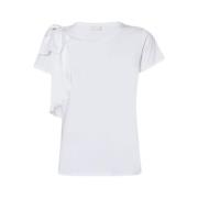 Gerimpeld T-shirt Liu Jo , White , Dames