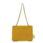 Pre-owned Fabric chanel-bags Chanel Vintage , Yellow , Dames