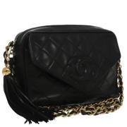 Pre-owned Leather chanel-bags Chanel Vintage , Black , Dames