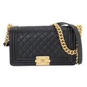 Pre-owned Leather chanel-bags Chanel Vintage , Black , Dames