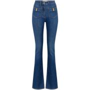 Blauwe Jeans met Verborgen Rits Elisabetta Franchi , Blue , Dames