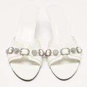 Pre-owned Leather sandals Balenciaga Vintage , White , Dames