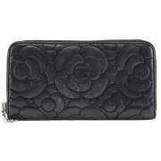 Pre-owned Leather wallets Chanel Vintage , Black , Dames