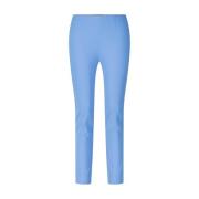 Elastische Cropped Slip-On Broek Seductive , Blue , Dames