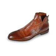 Heren leren enkellaars Cognac Lemargo , Brown , Heren