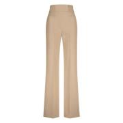 High Waist Coreana Broek Nicowa , Beige , Dames