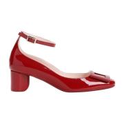 Gelakte enkelband in donkerrood Roger Vivier , Red , Dames