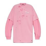 T-shirt met logo Balenciaga , Pink , Heren