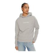 Hero Logo Katoenen Hoodie Sweatshirt Calvin Klein , Gray , Dames