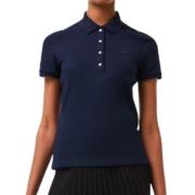 Blauwe Elegantie Collectie: Dames T-shirts en Polos Lacoste , Blue , D...