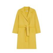 Gele Wollen Korte Jas Max Mara , Yellow , Dames