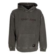 Klassieke Zwarte Hoodie Sweatshirt Tommy Hilfiger , Black , Heren