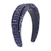 Hoofdband met logo Salvatore Ferragamo , Blue , Dames