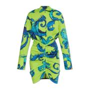 Jurk met logo Versace Jeans Couture , Green , Dames