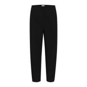 Hoge taille zwarte broek met kwaliteit snit Kaffe , Black , Dames