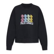 Sweatshirt met logo Palm Angels , Black , Heren