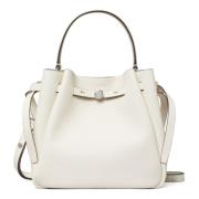 Witte leren schoudertas met bovenhandvat Tory Burch , White , Dames