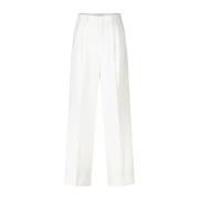 Flowing Wide Leg Trousers Raffaello Rossi , White , Dames