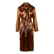 Elegant buitenkleding van polyesterstof Patrizia Pepe , Brown , Dames