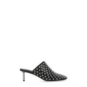 Studded Zwarte Leren Sandalen Jil Sander , Black , Dames