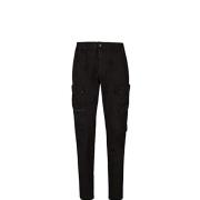 Casual Katoenen Broek C.p. Company , Black , Heren