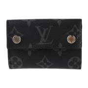 Pre-owned Leather wallets Louis Vuitton Vintage , Black , Heren