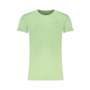 Groen Katoenen T-shirt met Print Logo Gaudi , Green , Heren