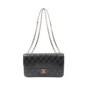 Pre-owned Leather chanel-bags Chanel Vintage , Black , Dames