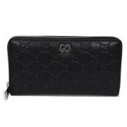 Pre-owned Leather wallets Gucci Vintage , Black , Dames