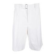 Linnen Bermuda Shorts Jil Sander , White , Heren