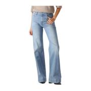 Moderne Dojo Bloom Wide Leg Jeans 7 For All Mankind , Blue , Dames