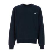 Stijlvolle donkerblauwe katoenen sweatshirt A.p.c. , Blue , Heren