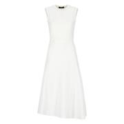 Witte Jurk met Ronde Hals Fabiana Filippi , White , Dames