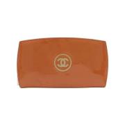 Pre-owned Leather wallets Chanel Vintage , Orange , Dames