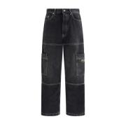 Cargo Jeans met zijzakken Off White , Black , Heren