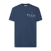 Stijlvolle grafische T-shirt voor mannen Philipp Plein , Blue , Heren