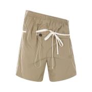 Nylon Shorts met Katoenen Zijbanden Magliano , Beige , Heren