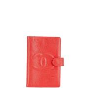 Pre-owned Leather wallets Chanel Vintage , Red , Dames