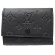 Pre-owned Leather wallets Louis Vuitton Vintage , Black , Unisex