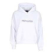 Butterfly Croptop Hoodie Wit Propaganda , White , Dames